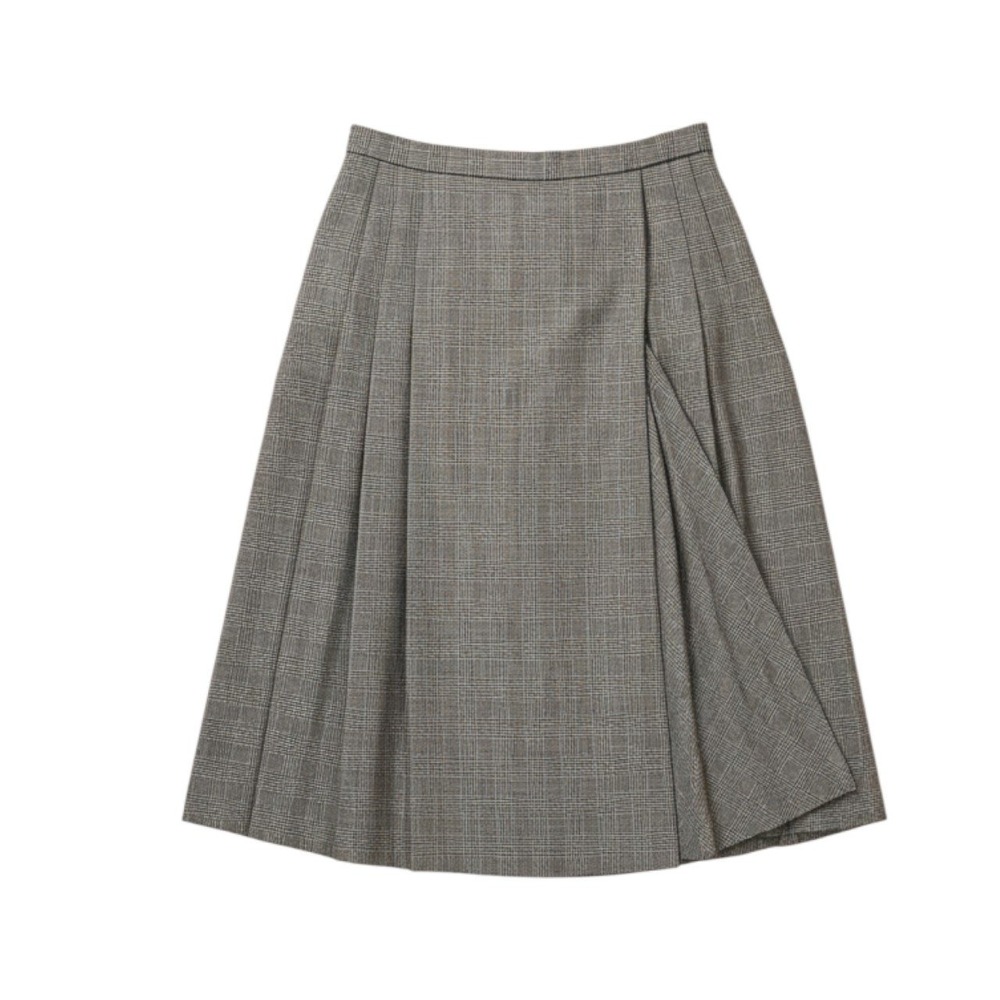 Pendleton Skirt Virgin Wool Black White Vtg Dark Academia Quiet Luxury Pleated 6